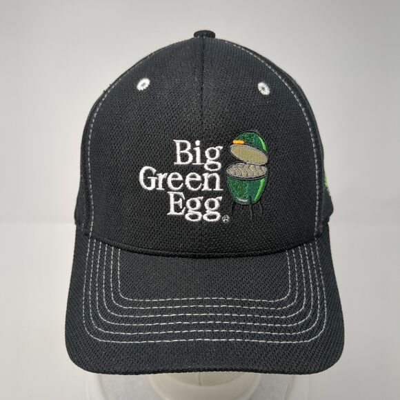 Big Green Egg Strapback Hat Black One Size Adjustable Embroidered Polyester - Picture 2 of 8